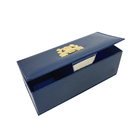 Geri dönüştürülebilir lüks hediye kutuları yüksek kaliteli mavi sert karton ambalaj kutuları