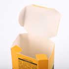 Cilt Bakımı İçin Küçük Sarı Karton Katlanır Kozmetik Ambalaj Kutuları