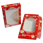 Çikolata Pencere Kağıdı Fildişi Küçük Karton Ambalaj Kutuları CMYK PVC Noel