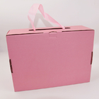 Cmyk Baskı Özel Kağıt Alışveriş Çantaları Kurdeleli Karton Pembe Ayakkabı Kutuları