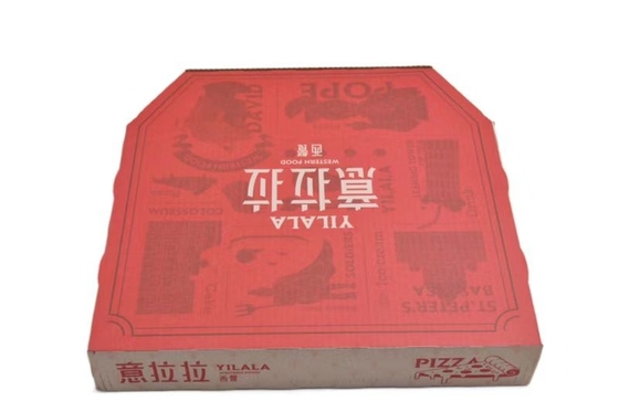 satın al Özel Kırmızı Oluklu Mailer Pizza Ambalaj Kutusu Sert Kağıt Malzemesi online manufacture