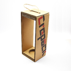 Portatif ipli sert hediye kutuları ile basit kırmızı şarap kutuları