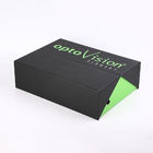 özelleştirilmiş kesme sünger ek ile çift kapılı siyah ve yeşil pu deri karton lüks hediye kutusu
