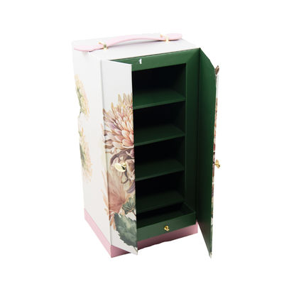 Özel Kişiselleştirilmiş Tasarım zarif Çift Kapılı Açık Lüks Hediye Paket Kutusu Deri Talimiyle