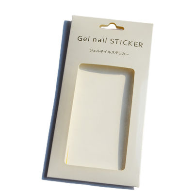 PVC Pencere Kraft Kağıt Yastık Kutuları Sahte Tırnak Çıkartmaları İçin Katlanabilir Düz Artpaper Temizle