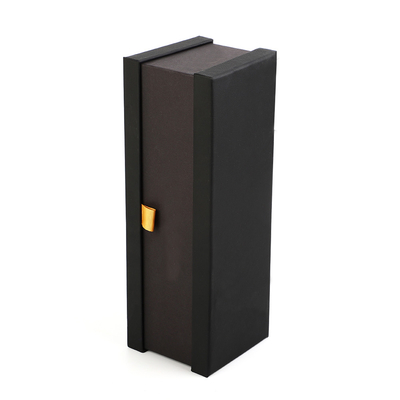 PU deri Tek Şarap votka brendi Şişe Hediye Kutusu Lüks Sert Ruh ambalaj kutusu Sünger Yastık