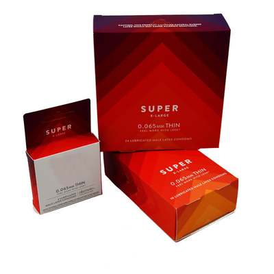 Pantone Renkli 350g Kabartma Logolu Artpaper Prezervatif Kutusu